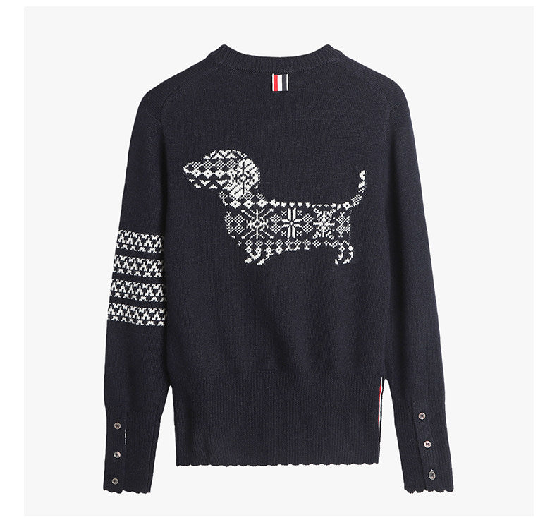 2026SS Men's Four-Stripe Crew Neck Knit Sweater | Thom Browne