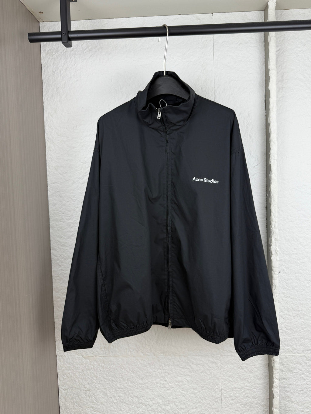 Acne Studios Off‑White Full‑Zip Stand‑Collar Track Jacket