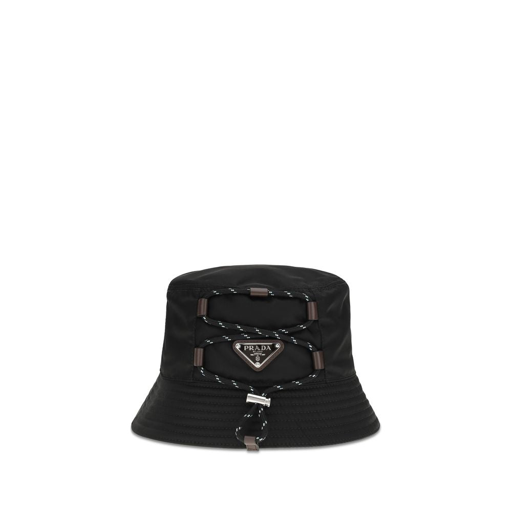 Prada Black Recycled Polyamide Bucket Hat