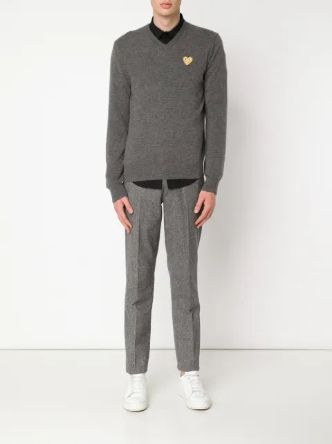 Comme Des Garçons Play embroidered heart jumper