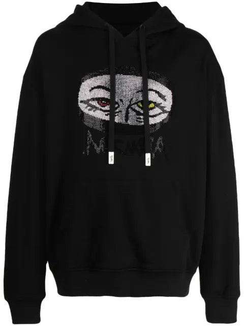 Haculla Eyes On You studded cotton hoodie