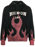 Heron Preston flame-print cotton hoodie