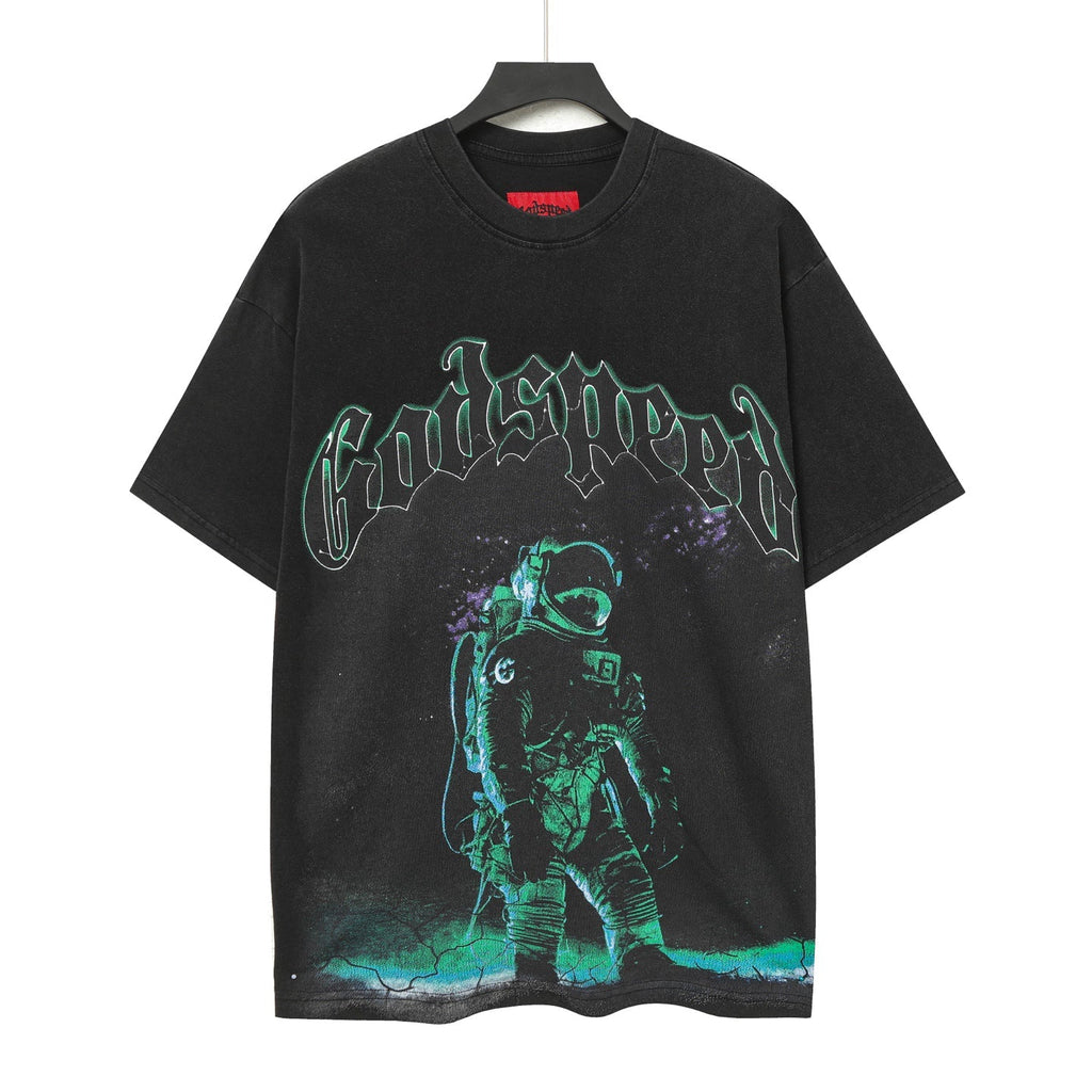 Godspeed Astronaut Space Graphic T‑Shirt