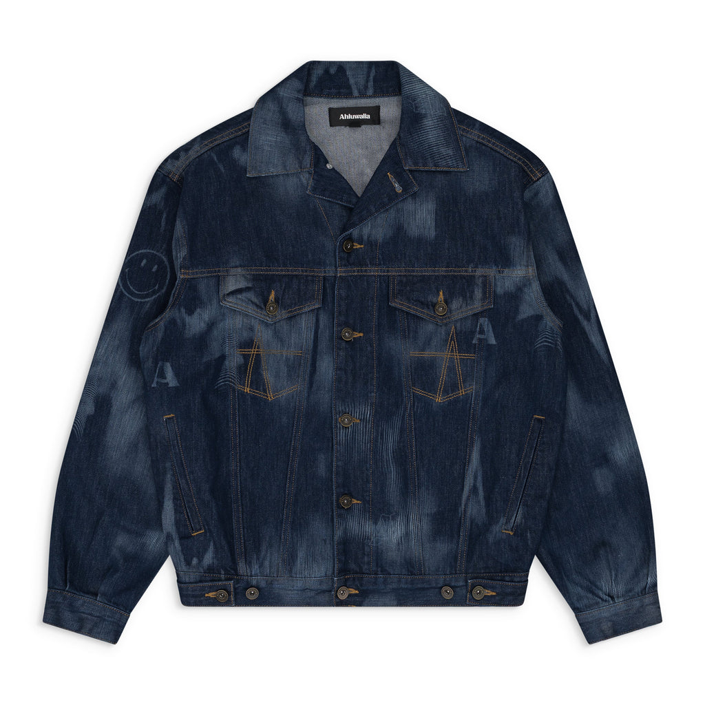 Blue Ahluwalia Signature Denim Jacket Blue
