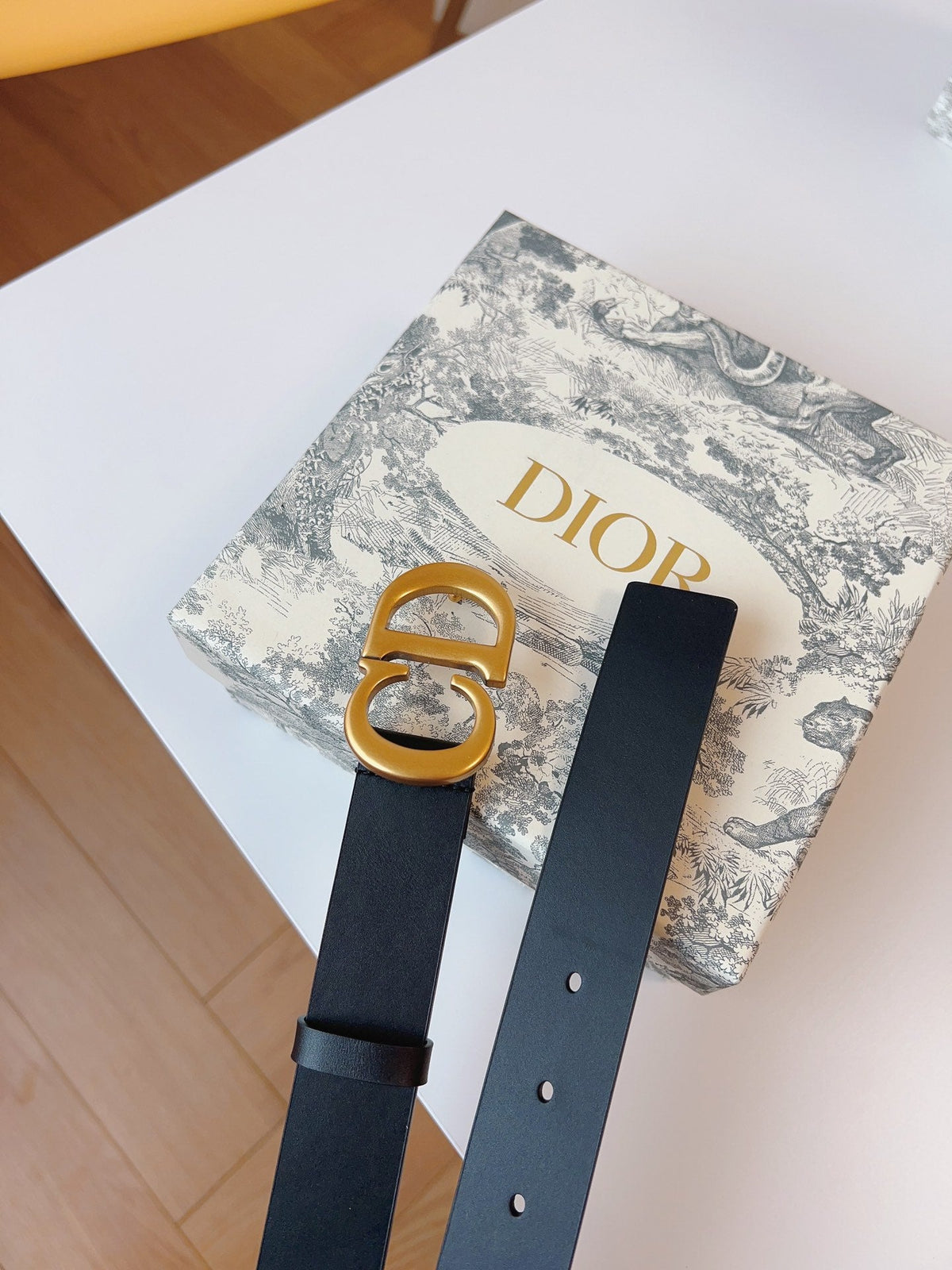 DIOR 25S BELT 30 MM IN BLACK CALFSKIN 613182