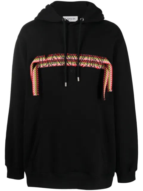 Lanvin oversized logo-appliqué hoodie
