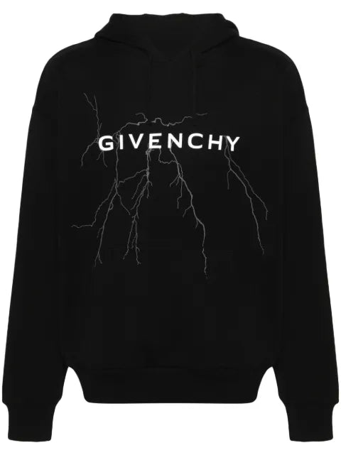 Givenchy hoodie in fleece with reflective artwork