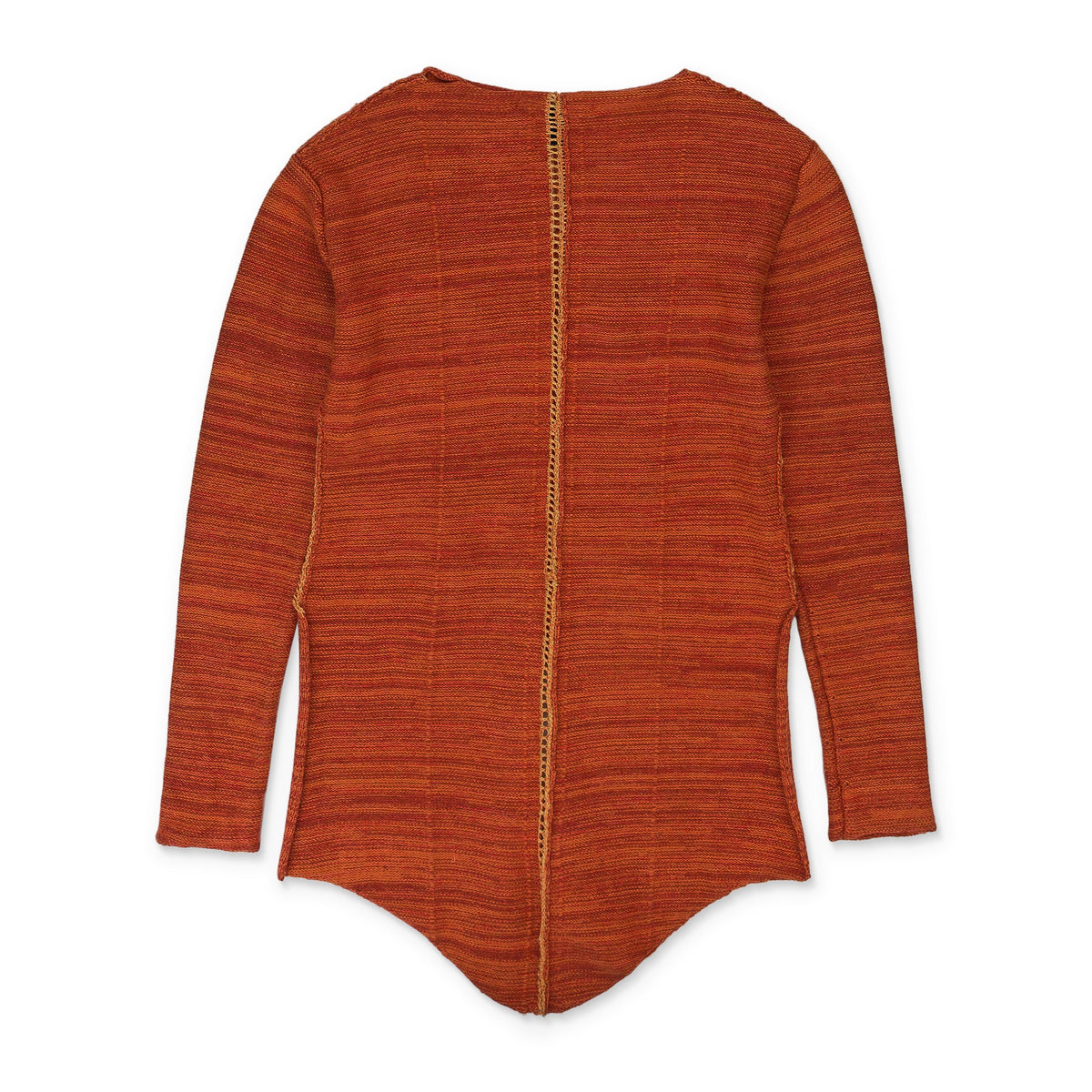 RUST MOTTLE MOON V BOOB SWEATER