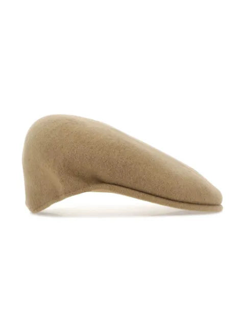 Kangol flat-brim baseball cap in wool felt with logo embroidery
