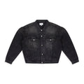 BLACK OVERSIZED DENIM TRUCKER JACKET