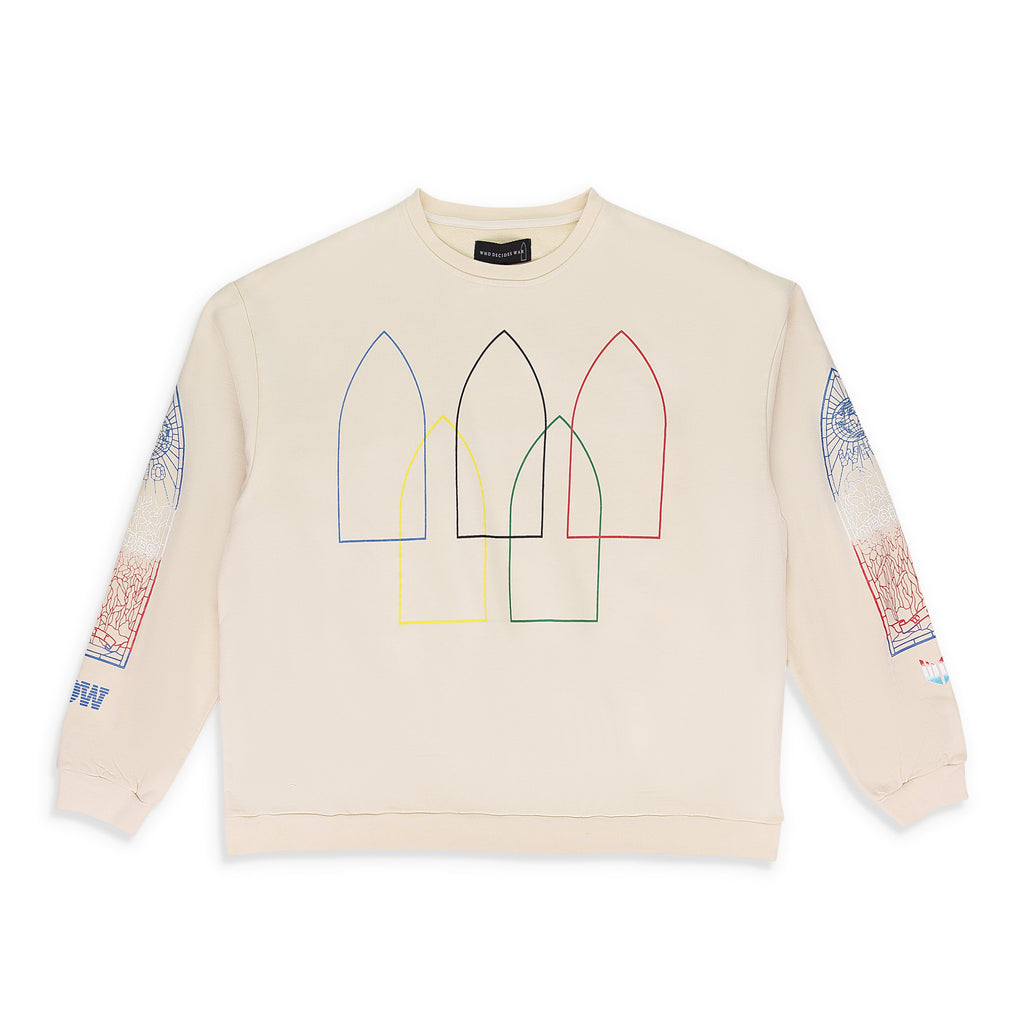 IVORY INTERTWINED WINDOWS HOODIE