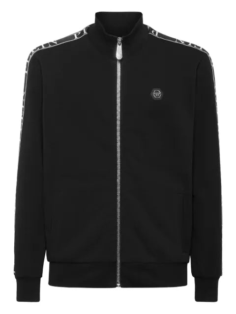 Philipp Plein logo-tape zip-up track jacket