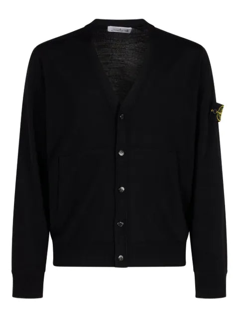 Stone Island logo-patch buttoned cardigan