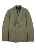 slowear double-breasted linen blazer