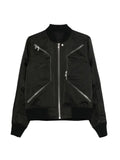 Rick Owens Temple Heizer flight in black tech duchesse