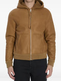 LOEWE hooded jacket in shearling