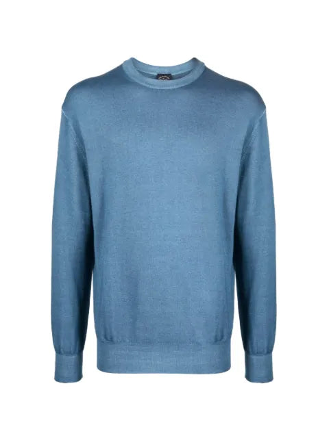 Paul & Shark logo-patch fine-knit jumper