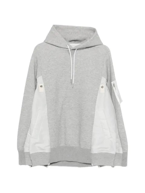 sacai zip-detailed hoodie