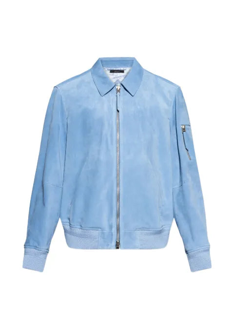 TOM FORD zipped suede bomber jacket