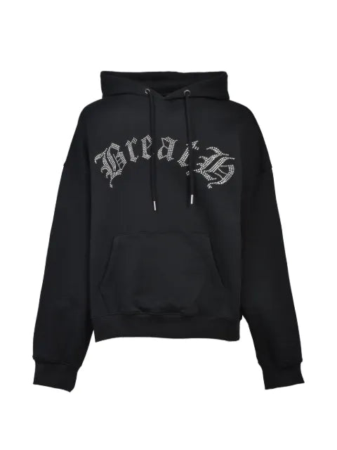 BREATH embellished hooded hoodie
