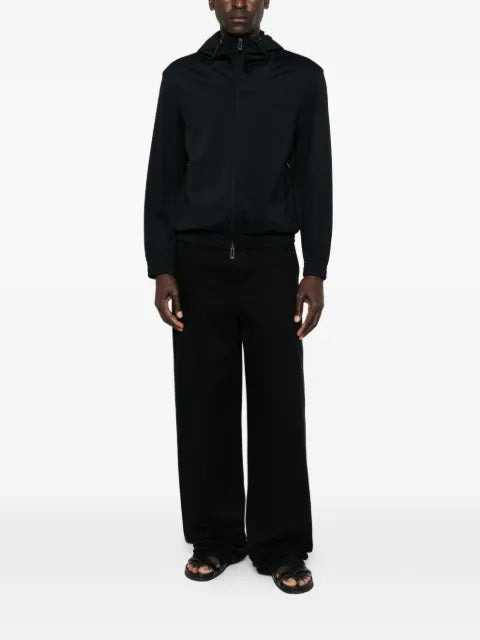Emporio Armani zip-fastening hooded  jacket