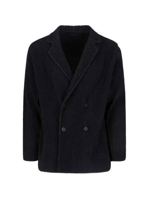 Homme Plissé Issey Miyake pleated double-breasted blazer
