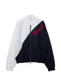 Versace embroidered-logo cotton zip sweatshirt