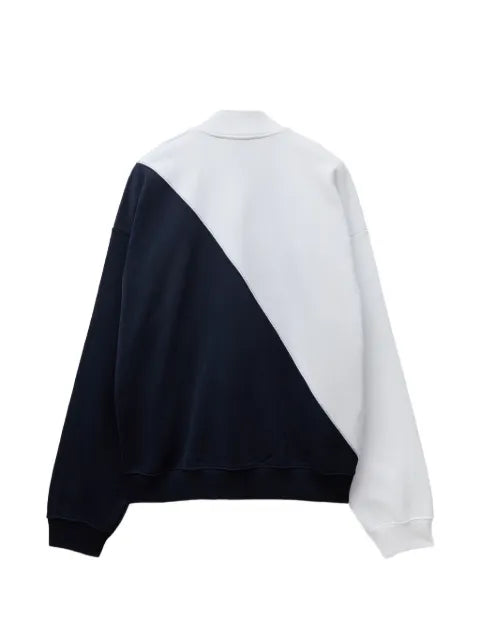 Versace embroidered-logo cotton zip sweatshirt
