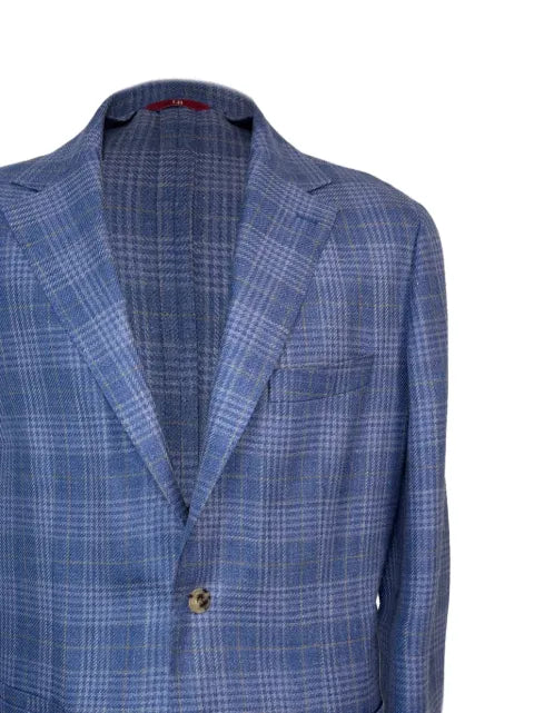 Luciano Barbera plaid-pattern notch-lapel blazer