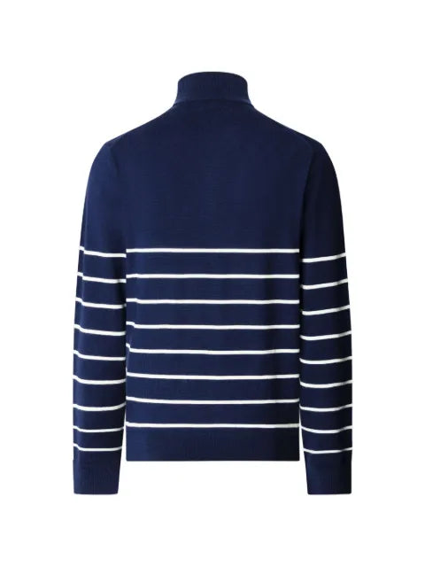 Hackett London stripe-pattern half-zip sweater