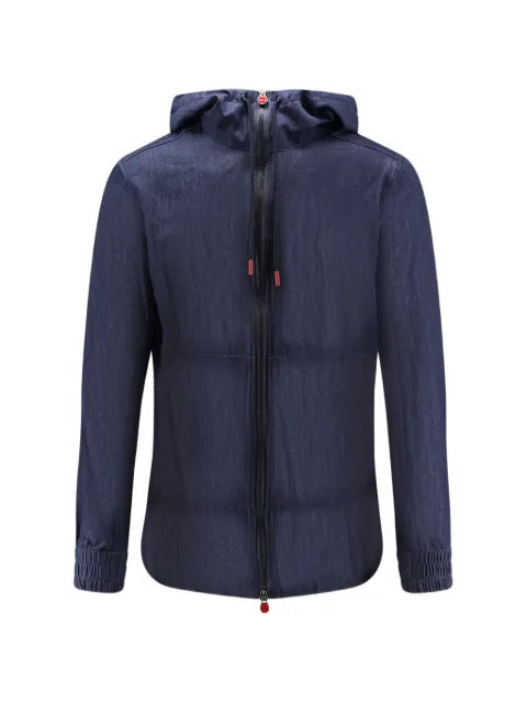 Kiton zip-up drawstring lightweight jacket
