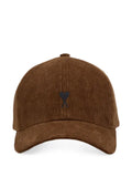 AMI Paris Ami de Coeur corduroy-texture baseball cap