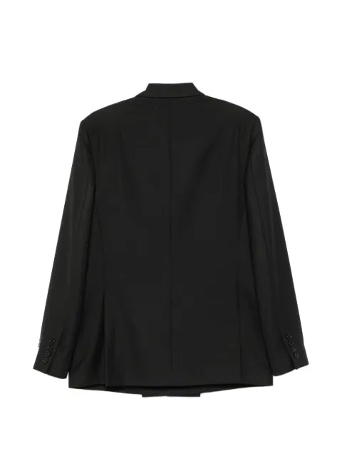 MSGM logo-patch double-breasted blazer