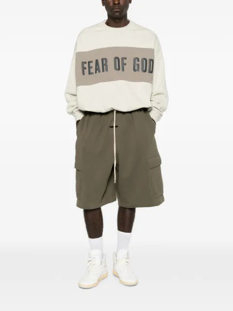 FEAR OF GOD ESSENTIALS logo-print panelled sweater