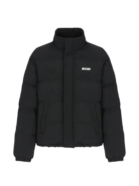 Moschino logo-print padded jacket
