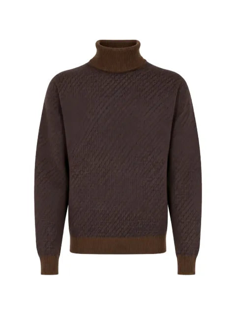 Manuel Ritz geometric-pattern roll-neck sweater