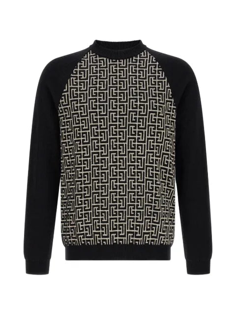 Balmain PB monogram jacquard sweater