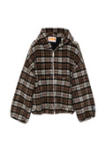 PDF check-pattern zip-up hoodie