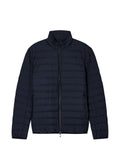 Emporio Armani logo-print zip-up down jacket