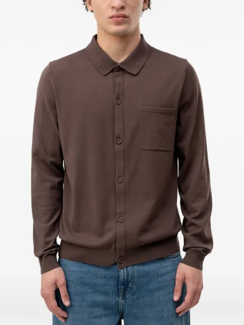 HUGO button-up chest-pocket cardigan