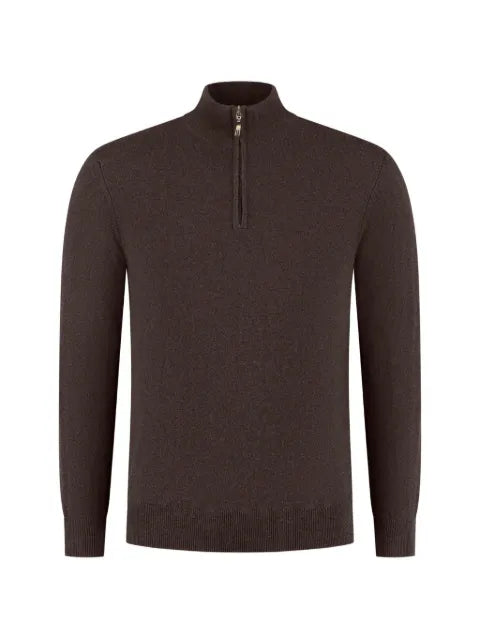 Doriani Cashmere quarter-zip knitted sweater