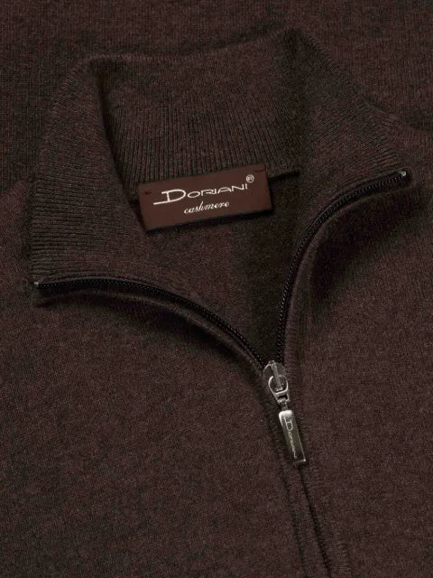 Doriani Cashmere quarter-zip knitted sweater
