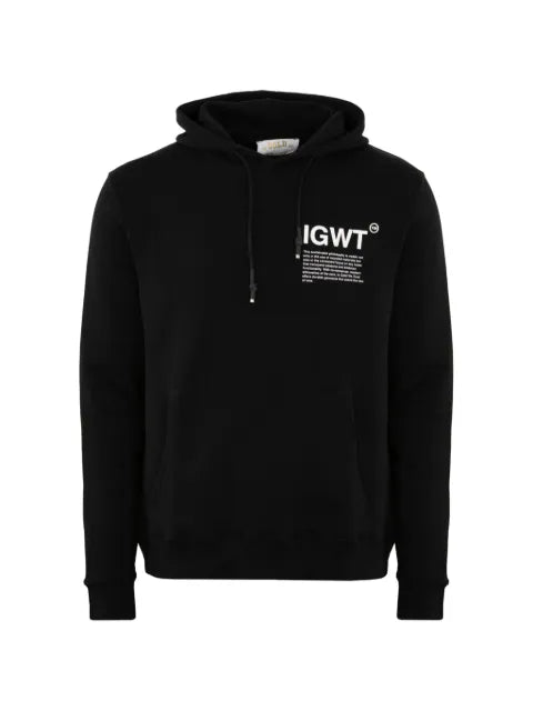 In Gold We Trust Evolution logo-print hoodie
