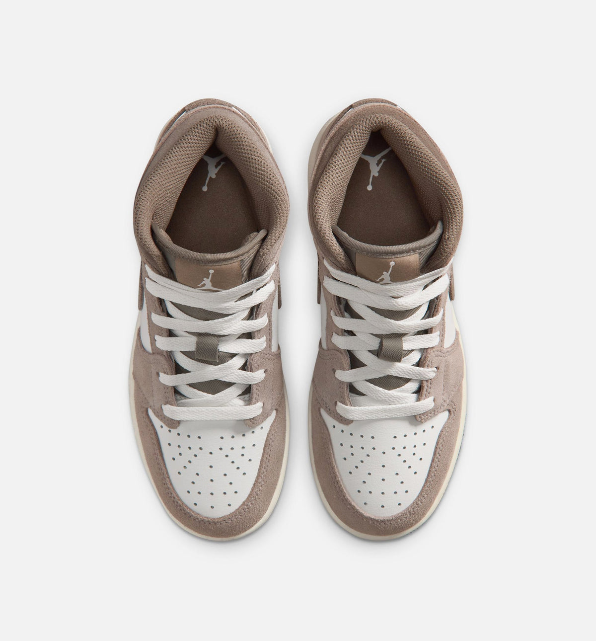 Air Jordan 1 Mid Enigma Stone Kids' Shoes - Stone/Olive Grey/Summit White