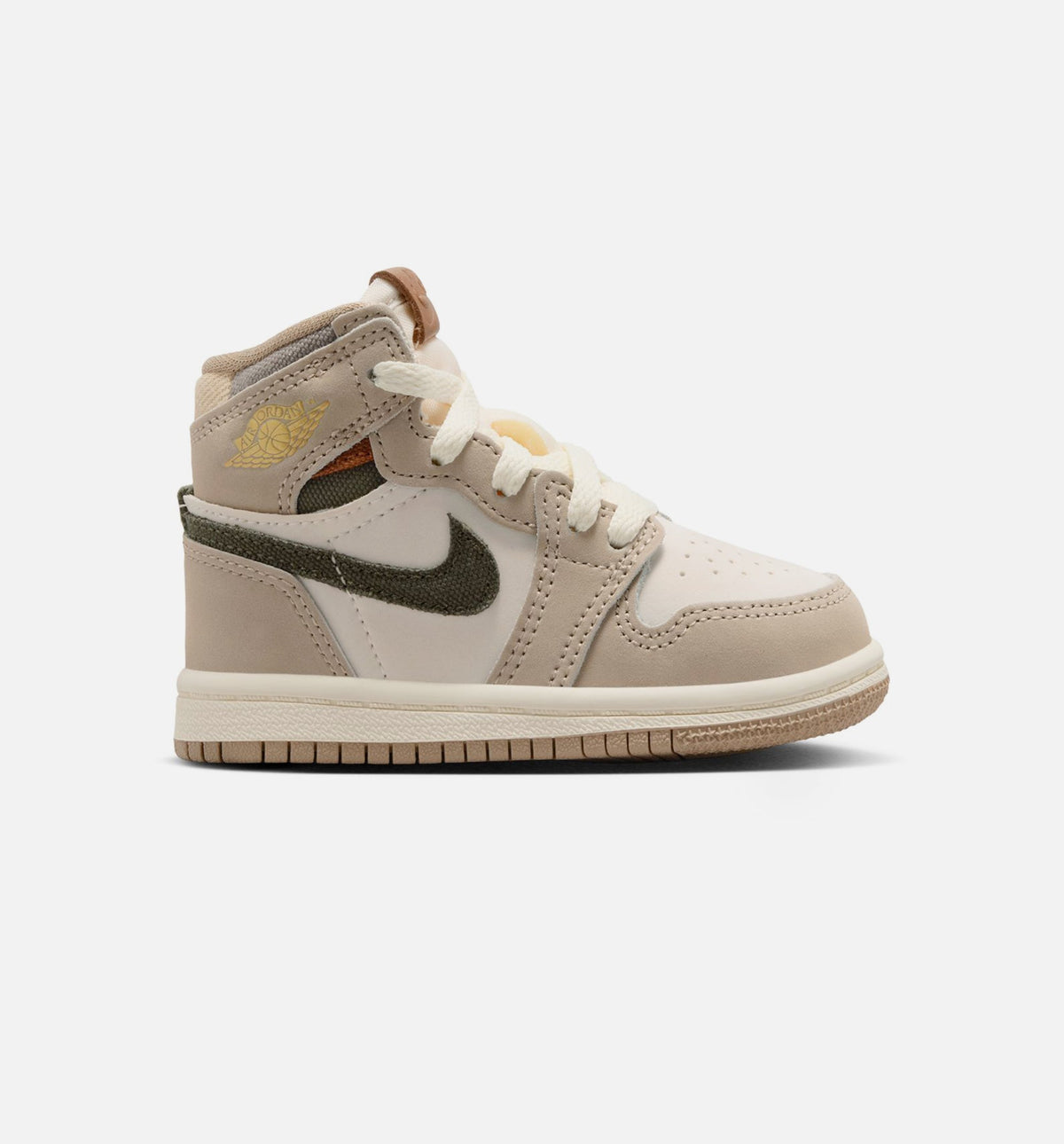Air Jordan 1 Retro High OG Khaki Infant/Toddler Lifestyle Shoe - Khaki/Sail/Coconut Milk/Cargo Khaki