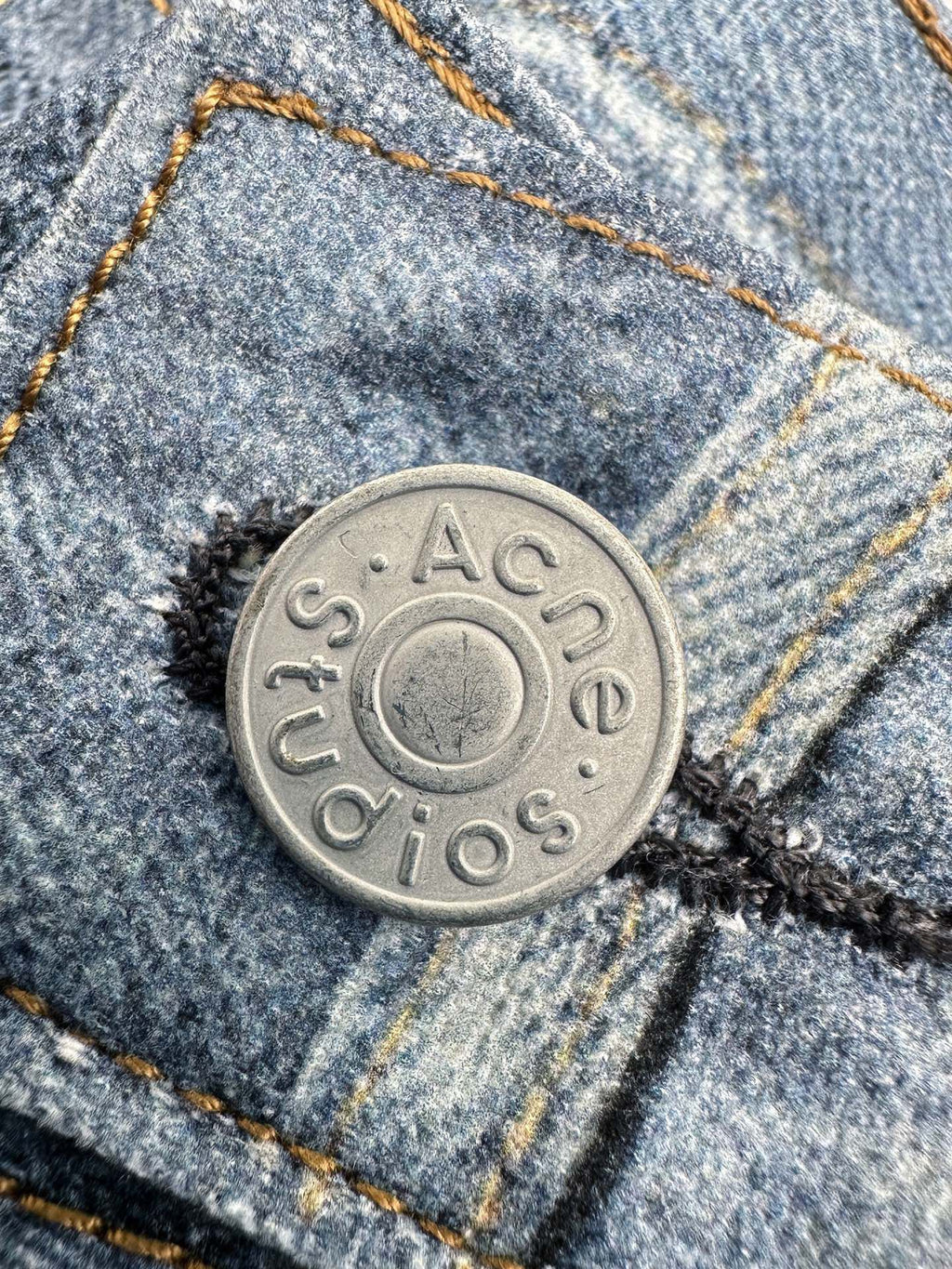 Acne Studios Distressed Denim Knee‑Length Shorts