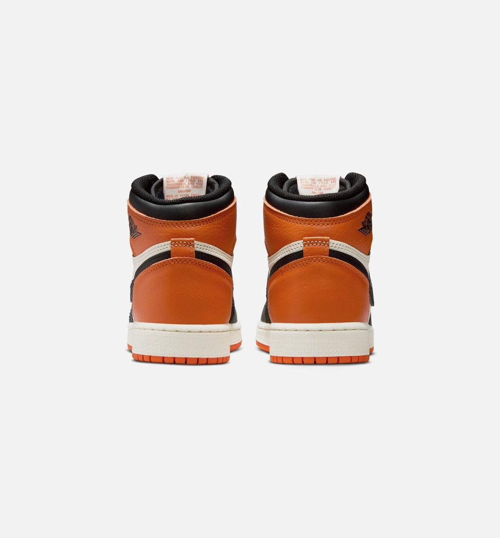 Air Jordan 1 Retro High OG Shattered Backboard Grade School – Black/Black/Sail/Starfish