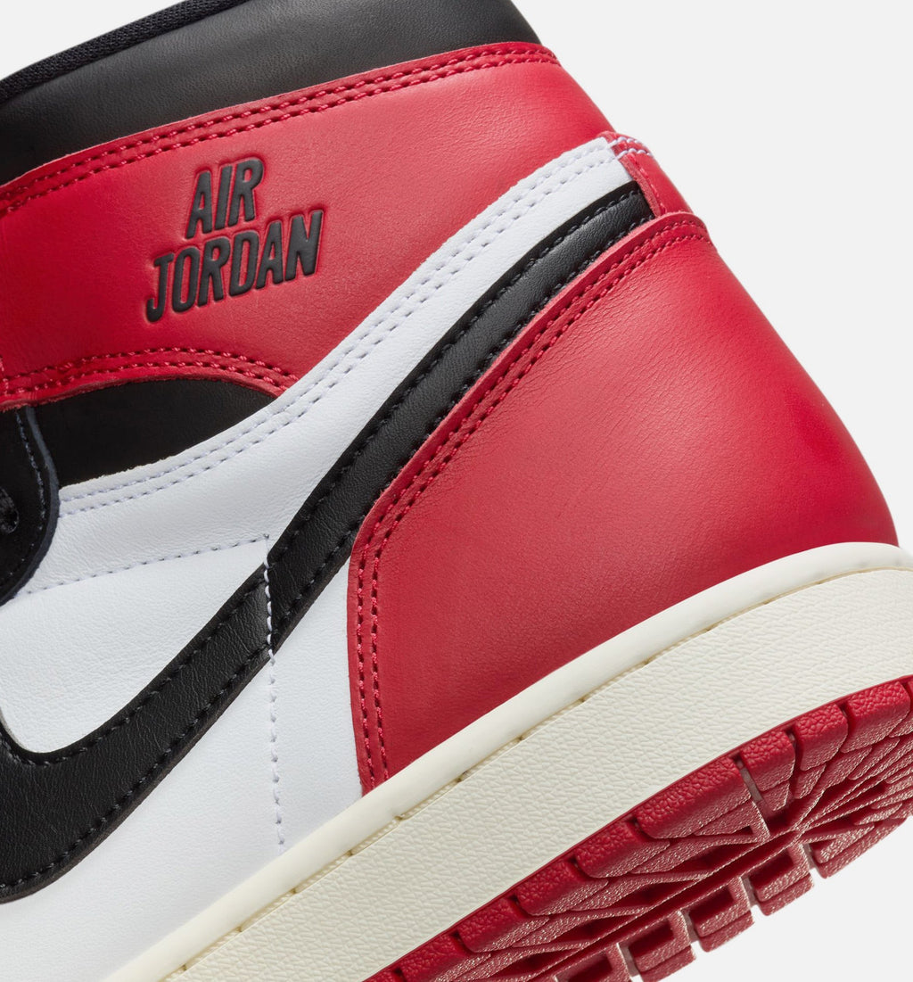 Air Jordan 1 Retro High OG Mens Lifestyle Shoe - White/Black/Varsity Red/Sail