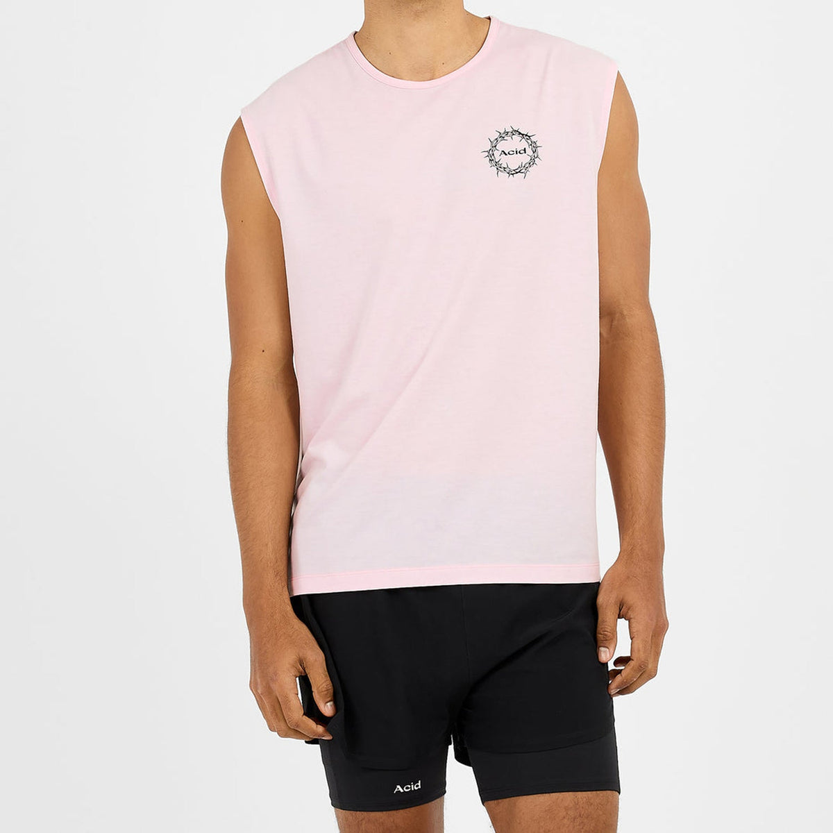 Acid Running The Good Fight Tank: Iced Pink