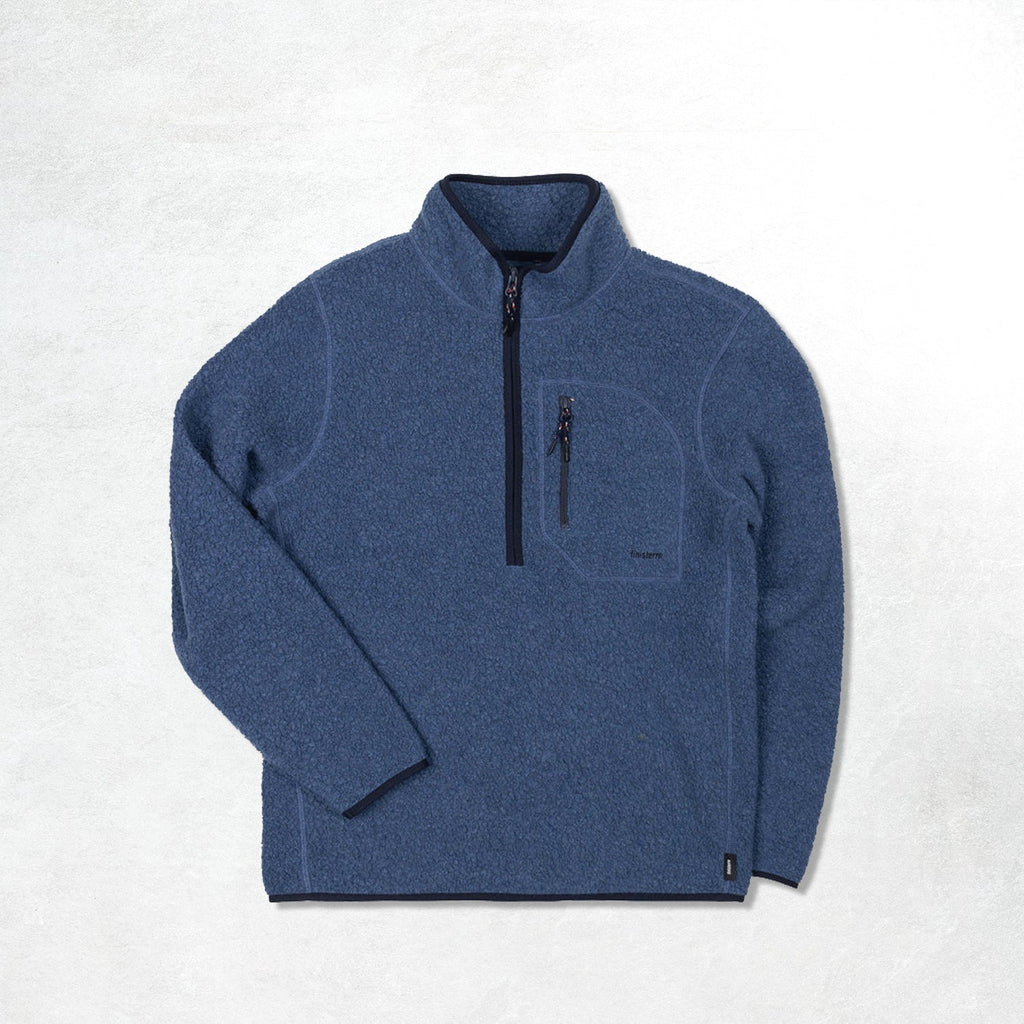Finisterre Portell Wool Fleece 1/4 Zip: Dark Ozone